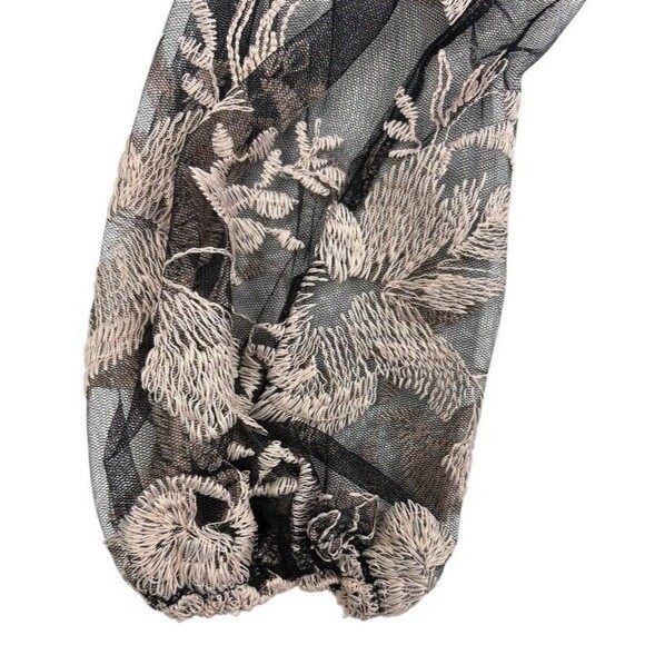 NWT Mesh Floral Dark Fairy Whimsigoth Blouse Top Goth Crochet Sexy Romantic M - Picture 11 of 16